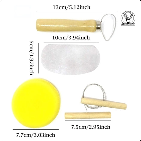 Professional Pottery Tools Kit For Clay Pottery Sculpting, Scarping, Cutting, Fine Detailing, Smoothening, Shaping And Trimming (Pack Of 19 Tools)